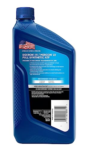 Valvoline DEXRON VI/MERCON LV (ATF) Full Synthetic Automatic Transmission Fluid 1 QT