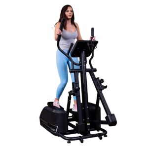 body-solid (e400) elliptical trainer machine, cardio workout crosstrainer exercising machines for home & commercial gym with 300lb weight capacity