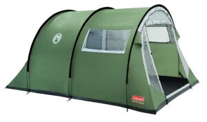 coleman tent coastline 4 deluxe, 4 man tent, 4 person tunnel tent, camping tent, family tent, waterproof hh 3.000 mm