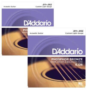 d'addario ej26 acoustic guitar strings - 2 packs