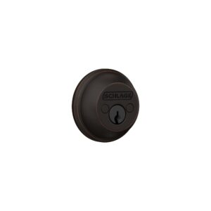 SCHLAGE B62N716 Deadbolt, Keyed 2 Sides, Aged Bronze