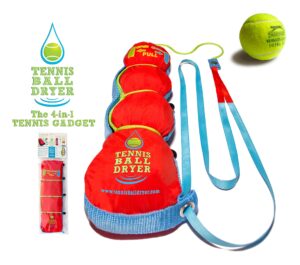 tennis ball dryer -the 4-in-1 tennis gadget - voted 'best tennis gadget' - includes 4 great features in 1. the perfect tennis gift for any player.