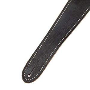 Fender Road Worn Leather Guitar Strap, 2in, Black