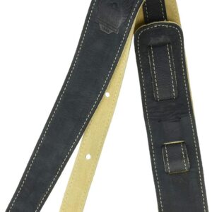 Fender Road Worn Leather Guitar Strap, 2in, Black