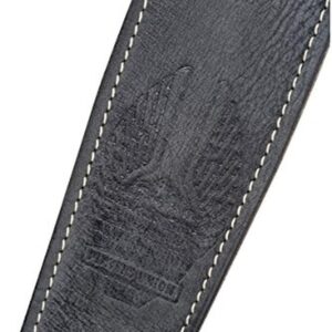 Fender Road Worn Leather Guitar Strap, 2in, Black