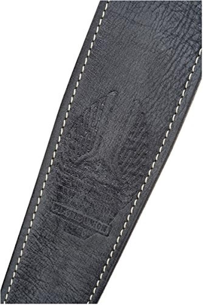 Fender Road Worn Leather Guitar Strap, 2in, Black