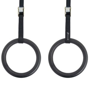 ProsourceFit Fitness Gymnastics Rings with Straps for Total Body Conditioning at Home