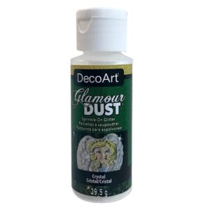 decoart das37-3 glamour dust glitter flakes crystal, multicolor