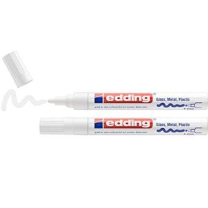 edding 750 broad bullet tip paintmarker pack of of 2 - white