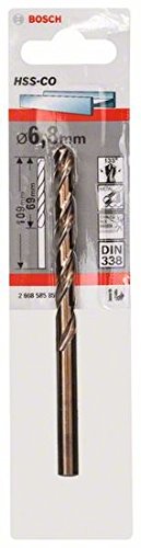 Bosch 2608585857 Metal Drill Bit Hss-Co 6, 8mmx2.72inx4.25In