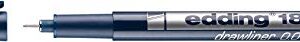 edding 1880 profipen - black - set of 4 -line width 0.25-0.7 mm-fineliner pen for precise writing, sketching and technical drawing - fine, metal-encased nib - suitable for use with rulers and stencils