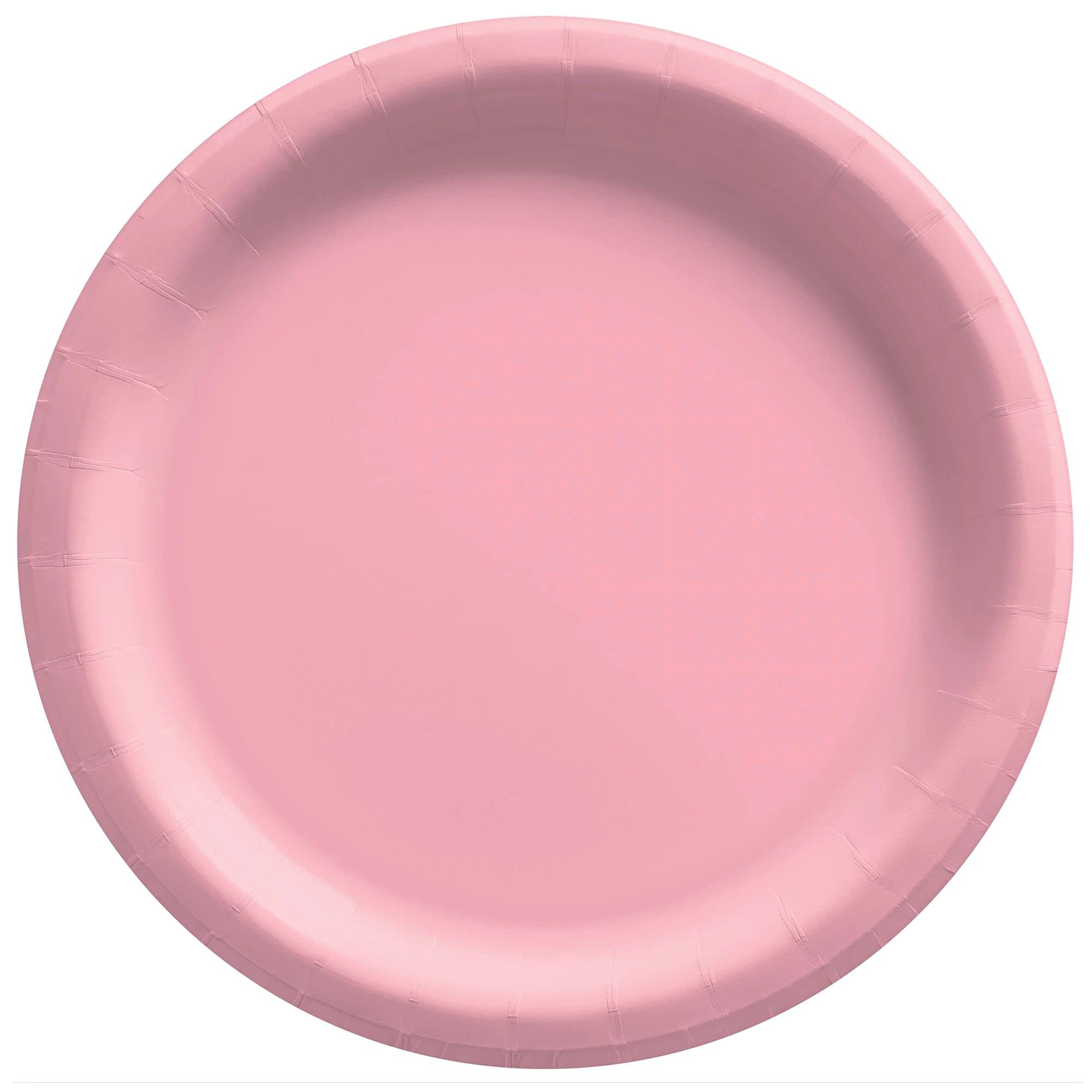 New Pink Round Paper Plates - 8.5" (Pack Of 20) - Perfect For Parties, Celebrations & Picnics