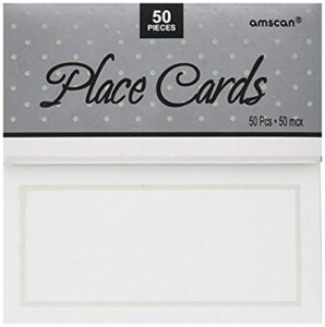 plain pearlized place cards - 4" x 4", 50 pcs