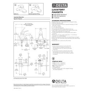 DELTA FAUCET B510LF, 4.25 x 6.13 x 4.25 inches, Chrome