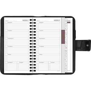 AT-A-GLANCE Day Runner Windsor Undated Refillable Planner, Slim Profile Starter Set, 3-1/4" x 6-3/8", Size 2, Black (103-1599)