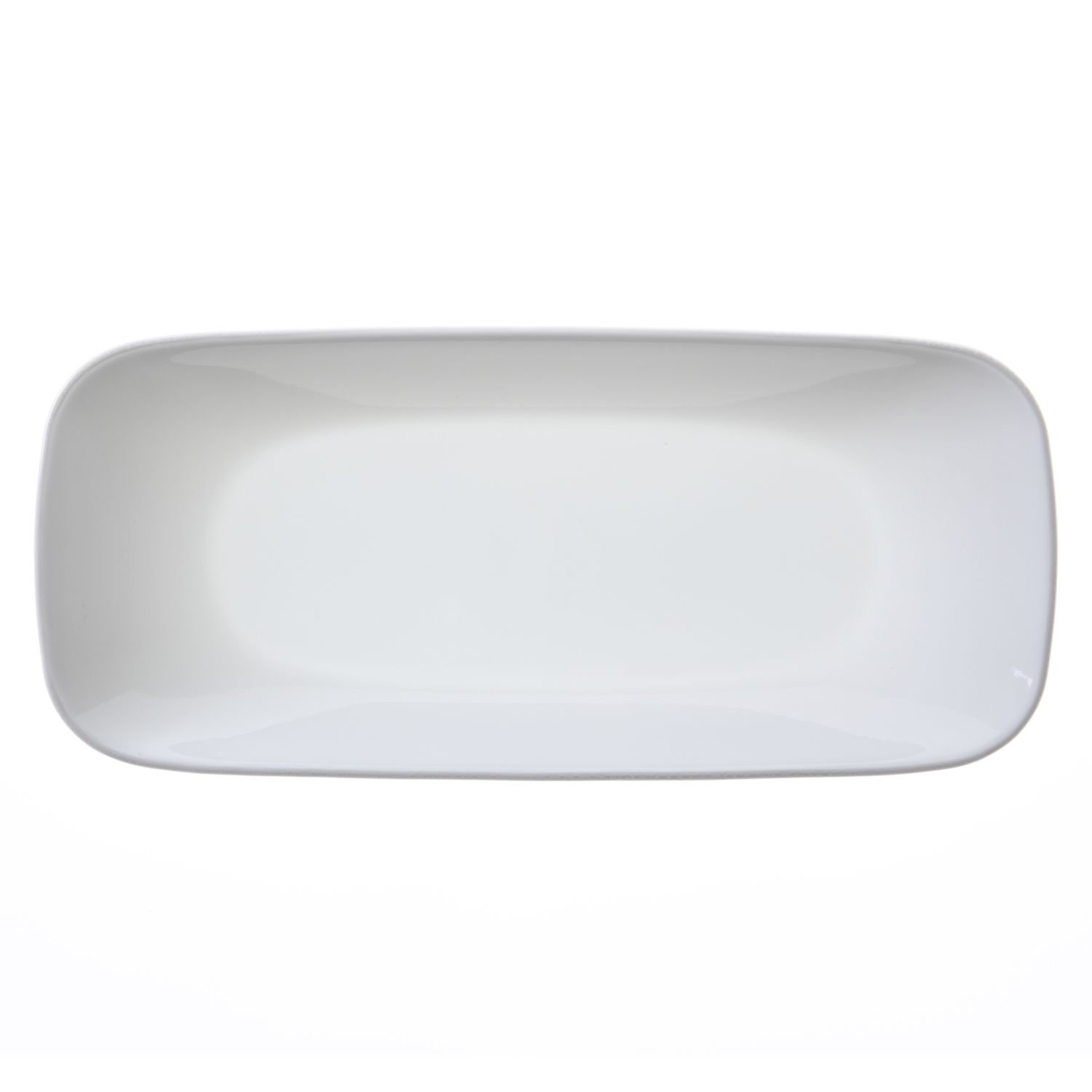 Corelle Square Round 10-1/2-Inch Serving Tray, Pure White