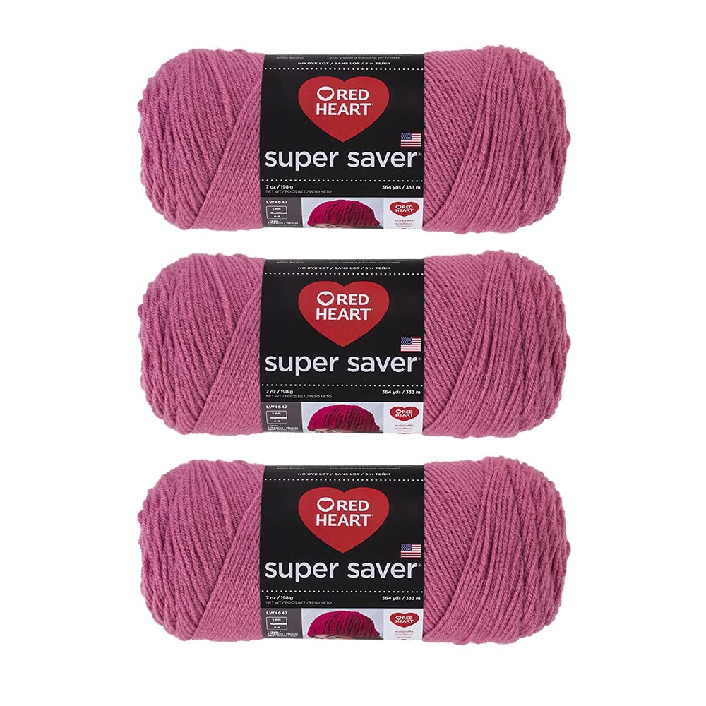 Red Heart E300-774 Red Heart Super Saver Yarn - Light Raspberry