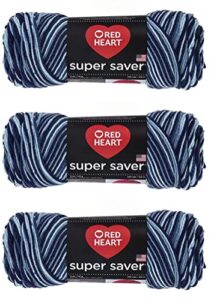 red heart super saver yarn (3-pack) shaded dusk e300-984