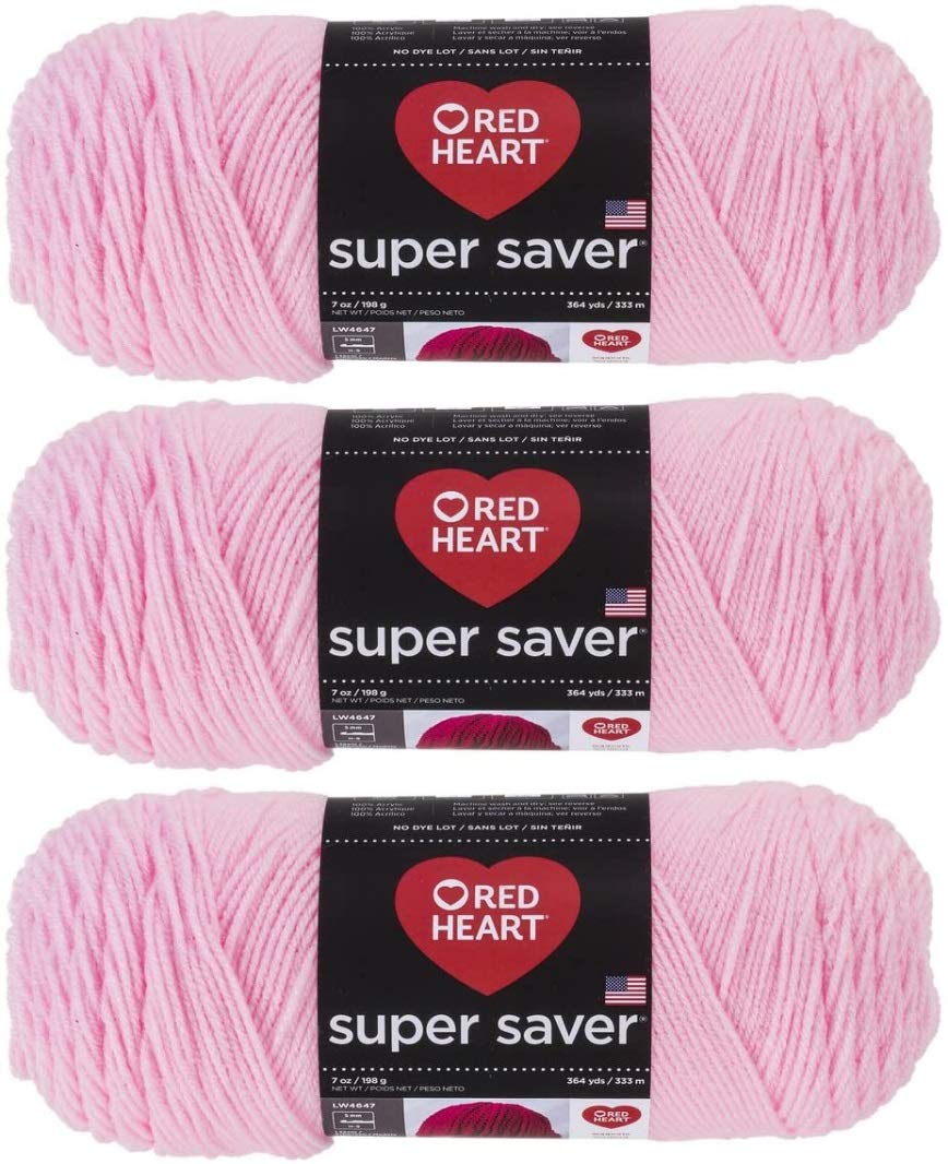 Red Heart Super Saver Yarn-Petal Pink