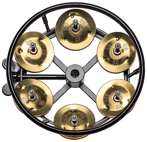 Meinl Percussion THH1B-BK Professional Series Hi Hat Tambourine, Single Row Brass