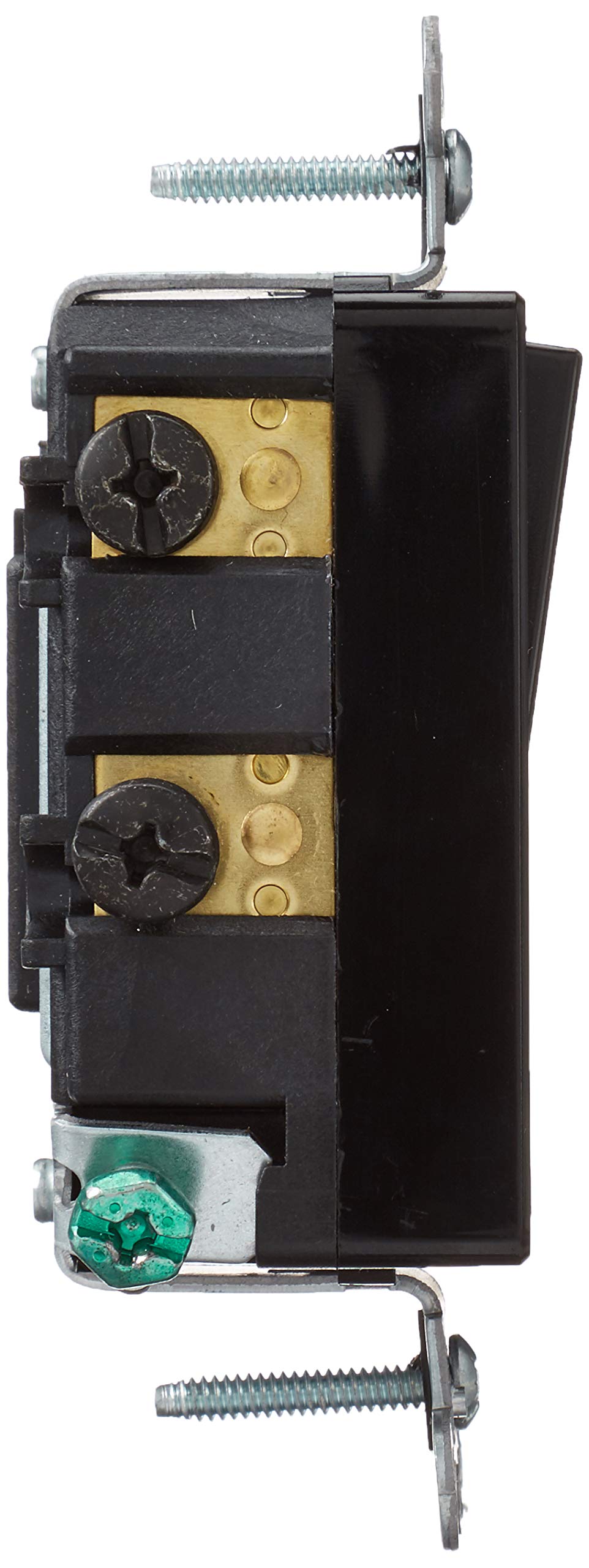 Leviton 5604-2E 15 Amp, 120/277 Volt, Decora Rocker 4-Way AC Quiet Switch, Residential Grade, Grounding, Black