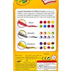 Crayola Twistables Crayons, Fun Effects, Gift for Kids, 24 Count