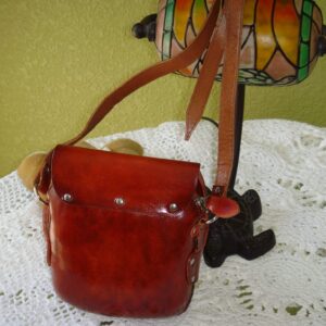 Lovely Owl Designs, Genuine Cowhide Leather Shoulder/crossbody Bag, a Unique and Collectible Small Satchel. (Brown)