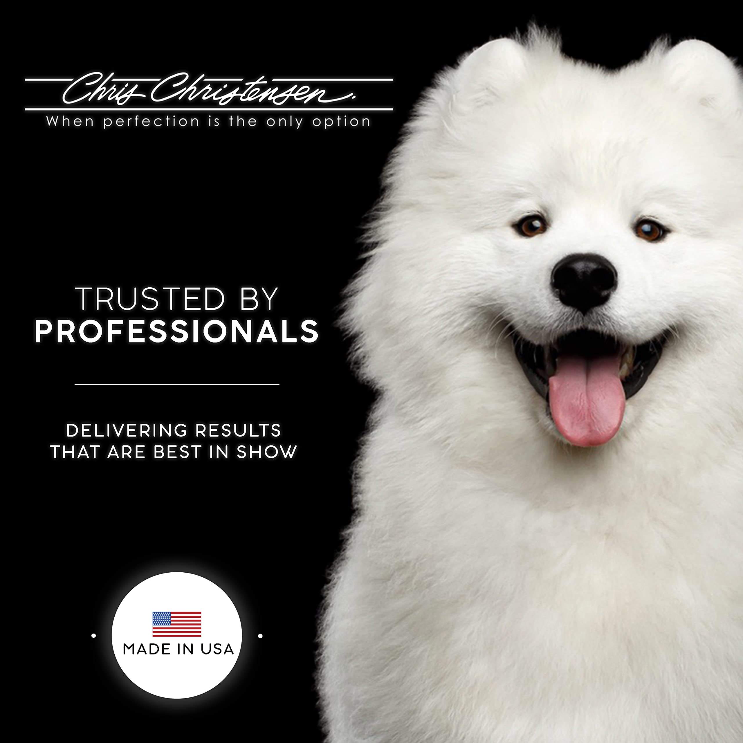 Chris Christensen White on White Whitening Treatment Dog Shampoo, Groom Like a Professional, Brightens White, Safely Removes Yellow & Other Stains, All Coat Types, Made in USA, 1 gal.