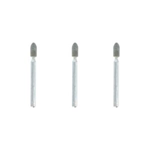 dremel 83322 silicon carbide grinding stones, 3 rotary tool accessories for grinding, sharpening and engraving in stone, glass and non-ferrous metals