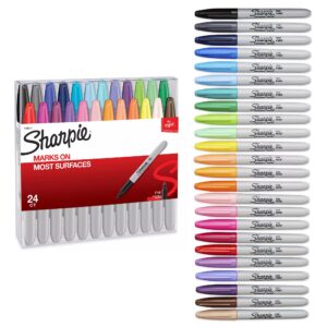 sharpie permanent markers fine assorted colors - 24ct