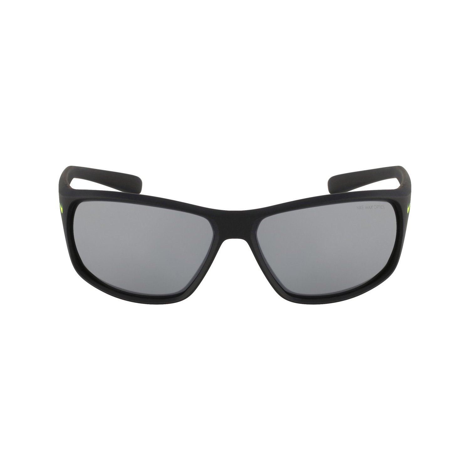 Nike Adrenaline Sunglasses, Matte Black, Grey with Silver Flash Lens