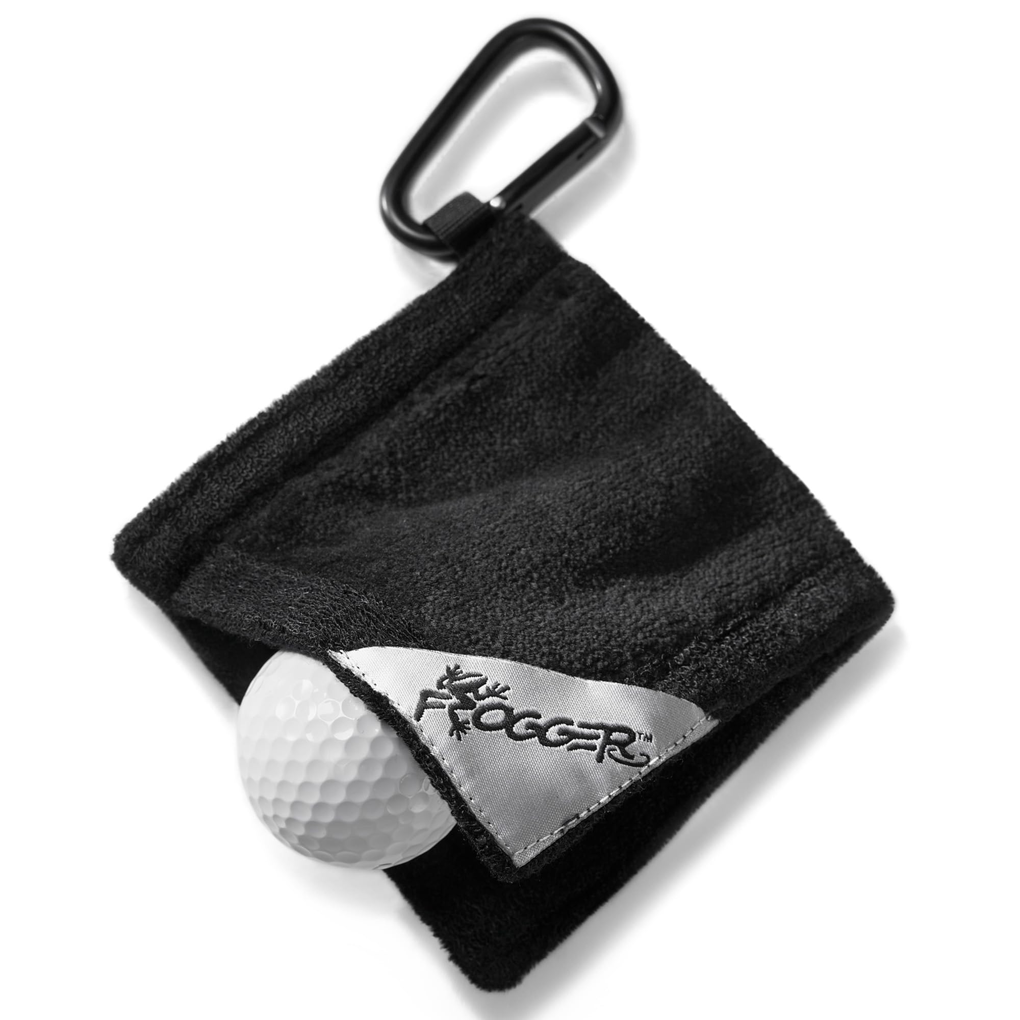 Frogger Amphibian Golf Ball Towel with Dry and Wet Technology | Small Golf Ball Towels For Golf Bags For Men and Women with D Clip | Best Golf Ball Accessories