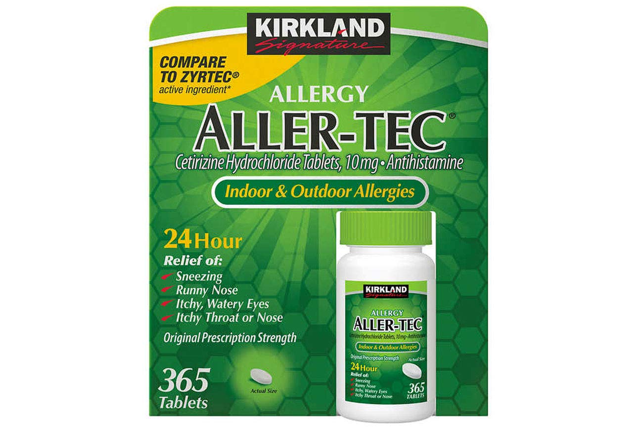 Kirkland Signature Aller-Tec Cetirizine Hydrochloride Tablets, 10 mg, 365 Count