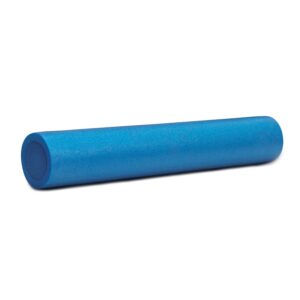 body-solid high density foam roller - 36'' ultra firm roller for back pain, physical therapy, deep tissue massage & resilient fitness equipment, blue