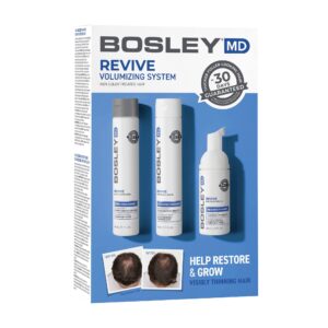 BosleyMD BosRevive KIT for Visible Hair Thinning (Non Color-Treated), Starter Size (30 Days)