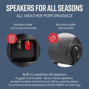 Polk Audio Atrium 4 Outdoor Speakers with Powerful Bass (Pair, Black), All-Weather Durability, Broad Sound Coverage, Speed-Lock Mounting System