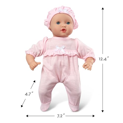 Melissa & Doug Mine to Love Jenna 12" Soft Body Baby Doll With Romper, Hat - Washable Doll Accessories, First For Toddlers 18 Months And Up