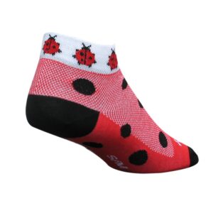 sockguy, women's classic socks - small/medium, lady bug