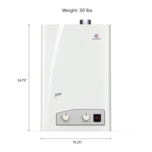 Eccotemp fvi12-NG FVI-12 Natural Gas, 3.5 GPM, High Capacity Tankless Water Heater, White