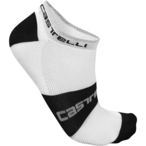 castelli lowboy sock white/black, xxl - men's