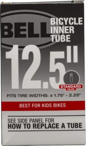 bell 12-1/2-inch universal inner tube, width fit range 1.75-inch to 2.25-inch, black