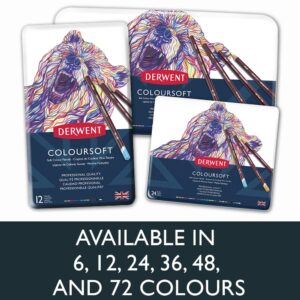 Derwent Colored Pencils, ColourSoft Pencils, Skintone, Drawing, Art, Metal Tin, 6 Count (2300217)