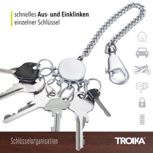 Troika Patent Chain Keyholder with 6 Rings (KR1060MA)