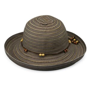 wallaroo hat company – women’s breton sun hat – upf 50+ sun protection, packable design and adjustable sizing for medium crown sizes – versatile style for travel, beach and everyday (chocolate)