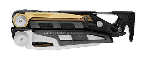 LEATHERMAN, MUT Multitool with Premium Replaceable Wire Cutters and Firearm Tools, Stainless Steel with MOLLE Brown Sheath