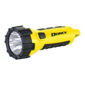 Dorcy 41-2510 Floating Waterproof LED Flashlight with Carabineer Clip, 55-Lumens, Yellow