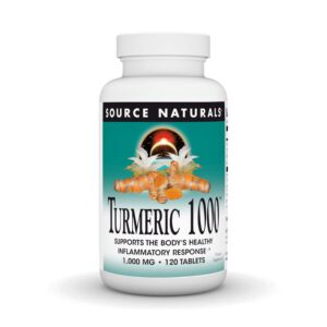 source naturals turmeric 1000, supports the body’s healthy inflammatory response*, 1,000mg - 120 tablets