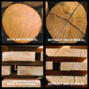 ANCHORSEAL 2 Hybrid Log & Lumber end grain sealer - Water-based wax & polymer prevents up to 90% of end checking (drying splits) on cut ends. Green wood sealer for turning blanks & bowls. (1 Gallon)