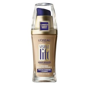 l'oreal paris visible lift serum absolute foundation, natural beige, 1 ounce