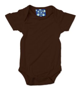 kickee pants little-boys short sleeve one-piece bodysuit, bark (3-6 months, bark)